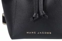 ( New Season ) Marc Jacobs Logo Plaque Drawstring Bucket Bag Women, Black -Marc Jacobs Store 038db20c644ac4a3e9052655fcee6c49