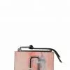 ( New Season ) Marc Jacobs Logo Plaque Zipped Wallet Women, Pink
