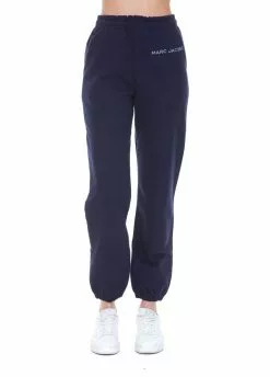 ( New Season ) Marc Jacobs Logo Embroidered Sweatpants Women, Blue