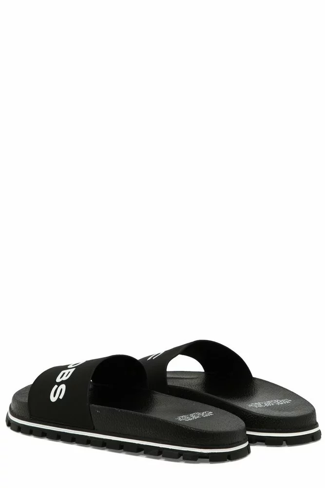 ( New Season ) Marc Jacobs Logo Printed Slip-On Slides Women, Black 4 ( New Season ) Marc Jacobs Logo Printed Slip-On Slides Women, Black - Image 4