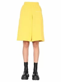 Marc Jacobs Logo Embroidered Shorts Women, Yellow