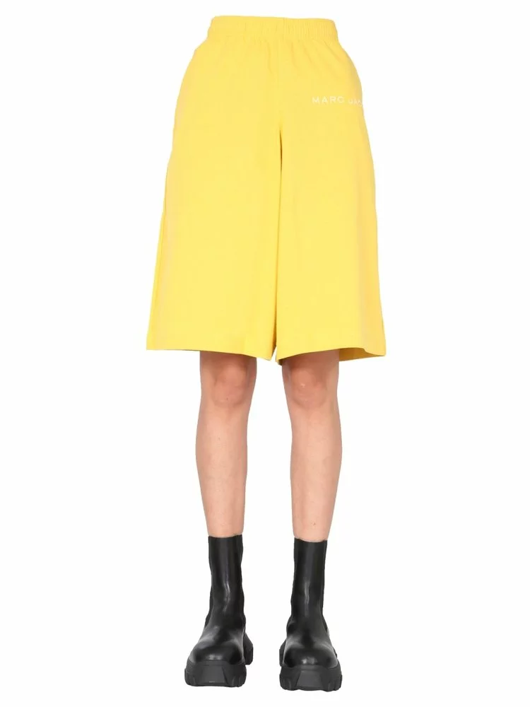 Marc Jacobs Logo Embroidered Shorts Women, Yellow 1 Marc Jacobs Logo Embroidered Shorts Women, Yellow