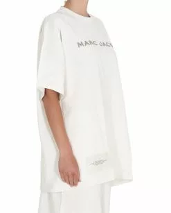 ( New Season ) Marc Jacobs Logo Print Crewneck T-Shirt Women, White -Marc Jacobs Store 37e44e8170471f6295f3f19dabc7a9f5