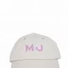 ( New Season ) Marc Jacobs Logo Embroidered Baseball Cap Women, White