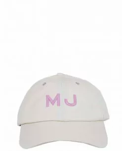 ( New Season ) Marc Jacobs Logo Embroidered Baseball Cap Women, White