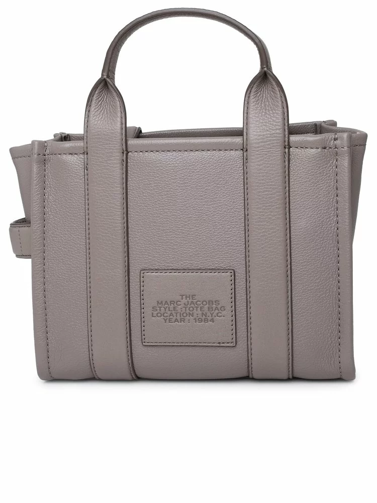 ( New Season ) Marc Jacobs Logo Embossed Mini Tote Bag Women, Grey 2 ( New Season ) Marc Jacobs Logo Embossed Mini Tote Bag Women, Grey - Image 2
