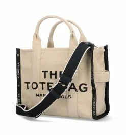 ( New Season ) Marc Jacobs The Jacquard Small Traveler Tote Bag Women, Beige -Marc Jacobs Store 4915162a5eb510fd4b33ff2c11c30808