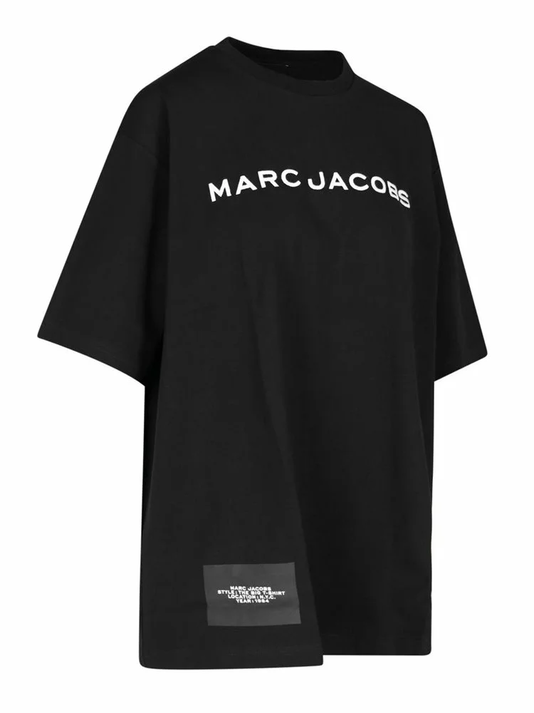 ( New Season ) Marc Jacobs Logo Printed Oversized T-Shirt Women, Black 3 ( New Season ) Marc Jacobs Logo Printed Oversized T-Shirt Women, Black - Image 3