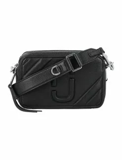( New Season ) Marc Jacobs The Moto Shot Crossbody Bag Women, Black
