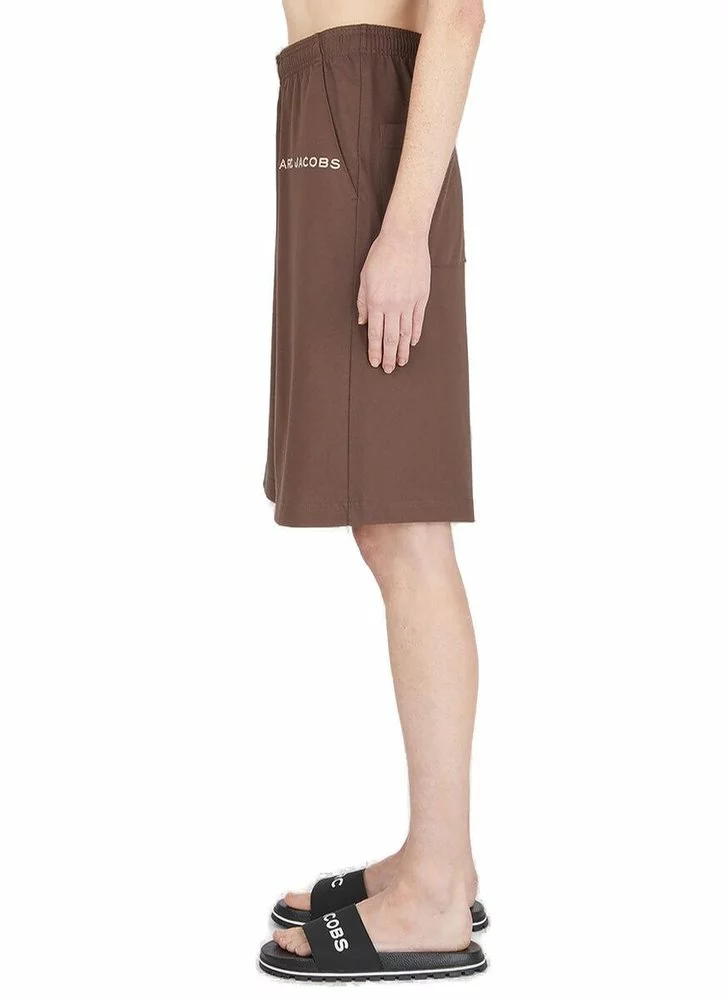( New Season ) Marc Jacobs Logo Embroidered Shorts Women, Brown 3 ( New Season ) Marc Jacobs Logo Embroidered Shorts Women, Brown - Image 3