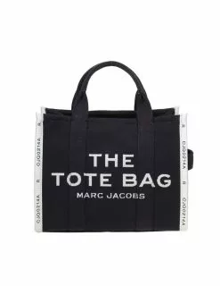 Marc Jacobs Store 15 ( New Season ) Marc Jacobs Logo Detailed Small Tote Bag Women, Black