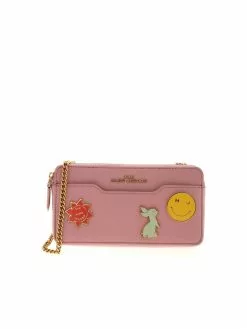 Marc Jacobs Badge Chain Crossbody Bag Women, Pink