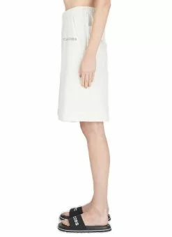 ( New Season ) Marc Jacobs Logo Embroidered Shorts Women, White -Marc Jacobs Store 5b4e95a1a326958a652a52a390047356