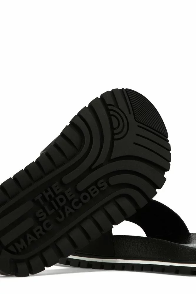 ( New Season ) Marc Jacobs Logo Printed Slip-On Slides Women, Black 5 ( New Season ) Marc Jacobs Logo Printed Slip-On Slides Women, Black - Image 5