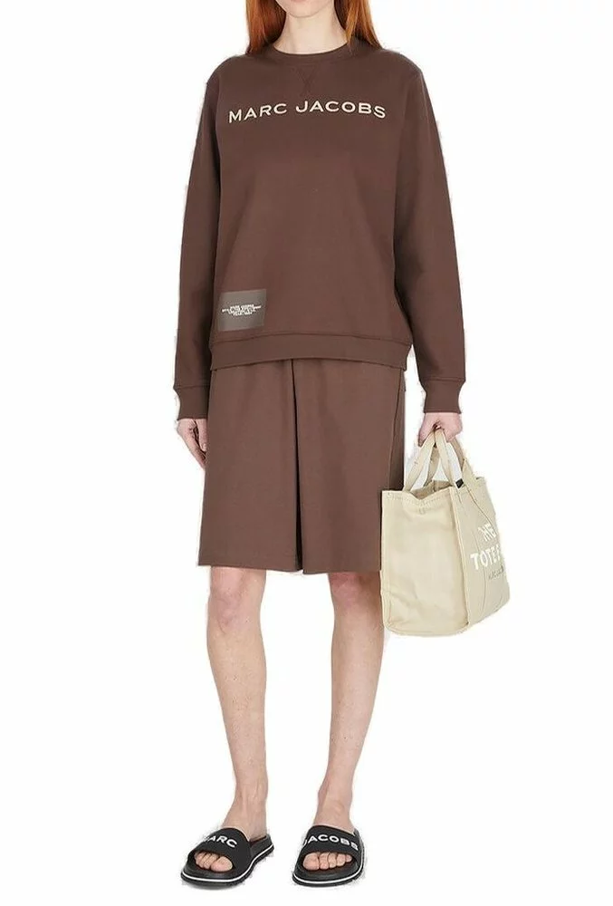 ( New Season ) Marc Jacobs Logo Printed Sweatshirt Women, Brown 4 ( New Season ) Marc Jacobs Logo Printed Sweatshirt Women, Brown - Image 4
