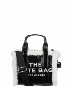 ( New Season ) Marc Jacobs The Mini Crinkle Tote Bag Women, Black