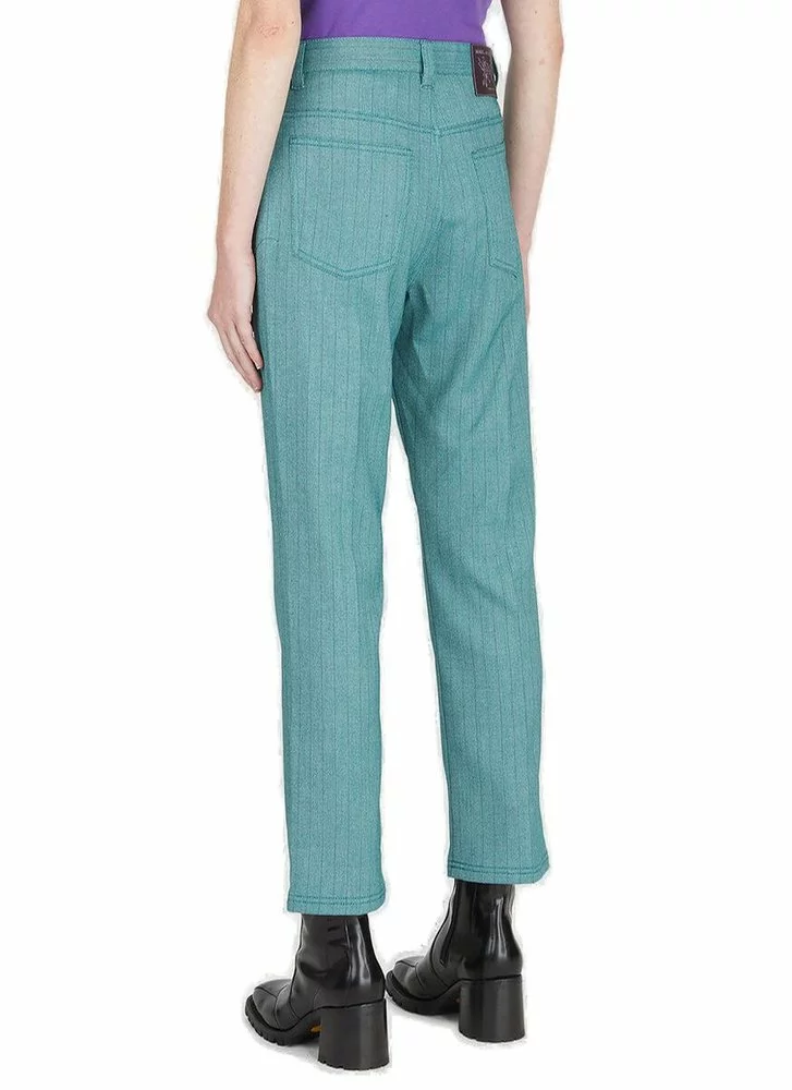 ( New Season ) Marc Jacobs Pinstripe Suit Pants Women, Green 2 ( New Season ) Marc Jacobs Pinstripe Suit Pants Women, Green - Image 2