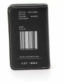 Marc Jacobs Textured Tag Logo Print Mini Wallet Women, Black -Marc Jacobs Store 6fc88aa7c444883bb9983b715fc97276