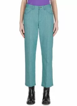 ( New Season ) Marc Jacobs Pinstripe Suit Pants Women, Green