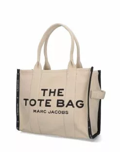 ( New Season ) Marc Jacobs The Jacquard Logo Motif Tote Bag Women, Beige -Marc Jacobs Store 7c7ca574b266d0e04bfedaa5a9b477b1