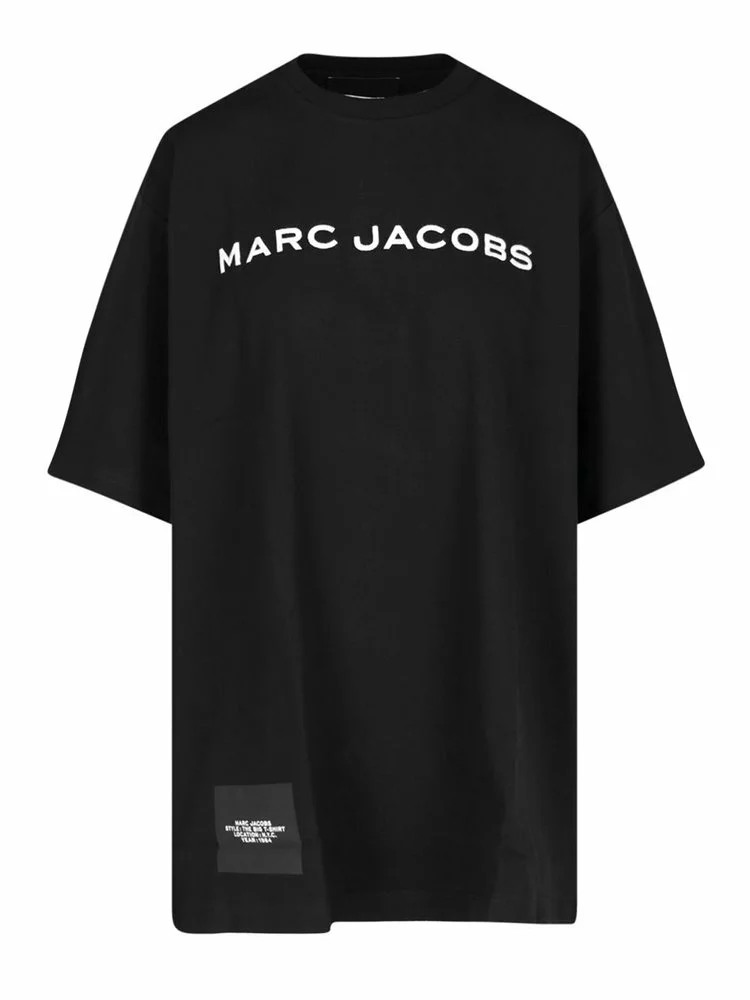 ( New Season ) Marc Jacobs Logo Printed Oversized T-Shirt Women, Black 1 ( New Season ) Marc Jacobs Logo Printed Oversized T-Shirt Women, Black