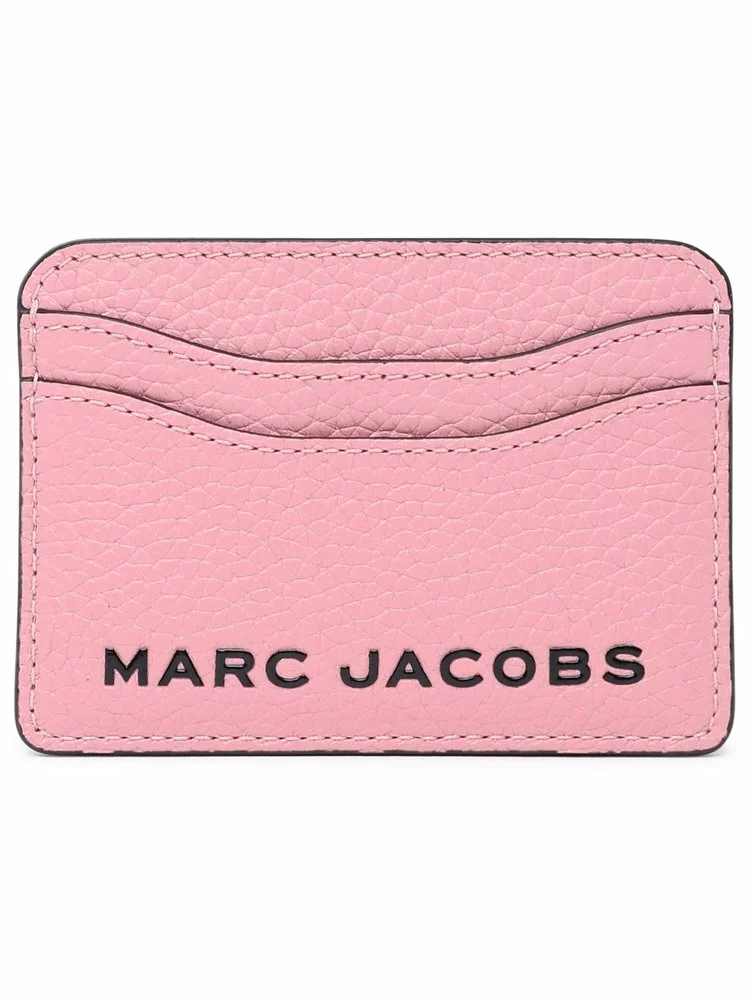 ( New Season ) Marc Jacobs Logo Plaque Card Case Women, Pink 1 ( New Season ) Marc Jacobs Logo Plaque Card Case Women, Pink