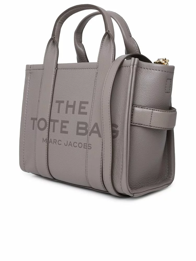 ( New Season ) Marc Jacobs Logo Embossed Mini Tote Bag Women, Grey 3 ( New Season ) Marc Jacobs Logo Embossed Mini Tote Bag Women, Grey - Image 3