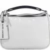 ( New Season ) Marc Jacobs Logo Plaque Zip-Up Tote Bag Women, White