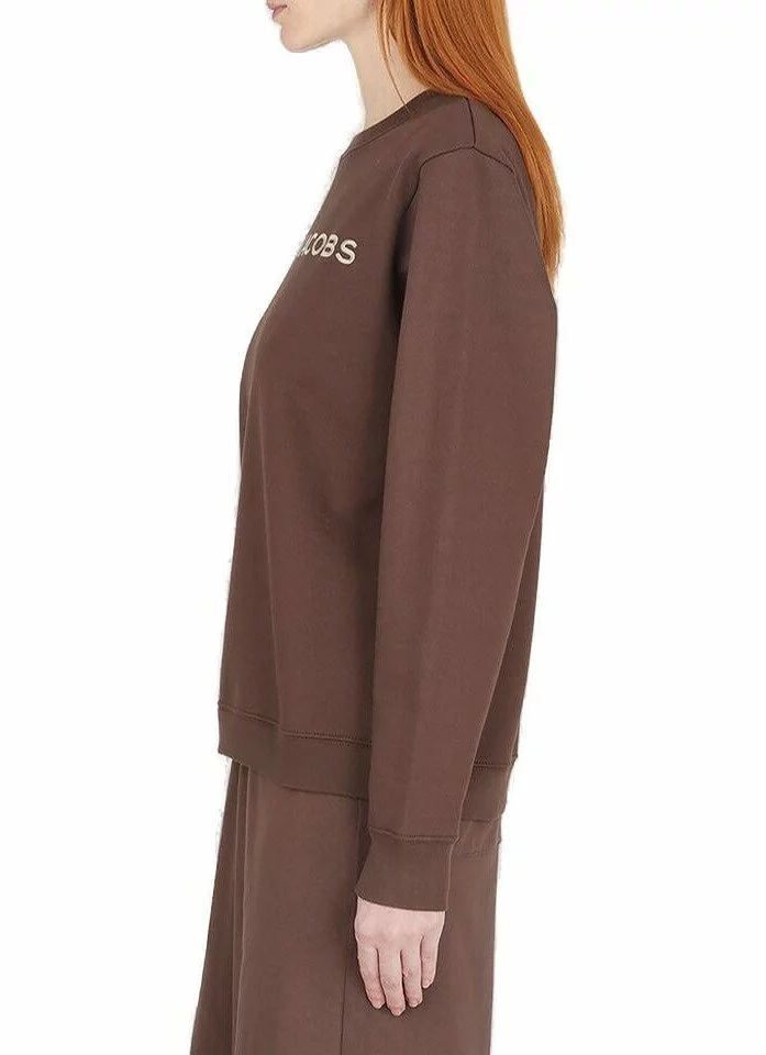 ( New Season ) Marc Jacobs Logo Printed Sweatshirt Women, Brown 3 ( New Season ) Marc Jacobs Logo Printed Sweatshirt Women, Brown - Image 3