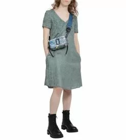( New Season ) Marc Jacobs The Short Sleeve A-Line Dress Women, Green -Marc Jacobs Store 9c2fc9d2e34ac91bad15a6584947b1f4