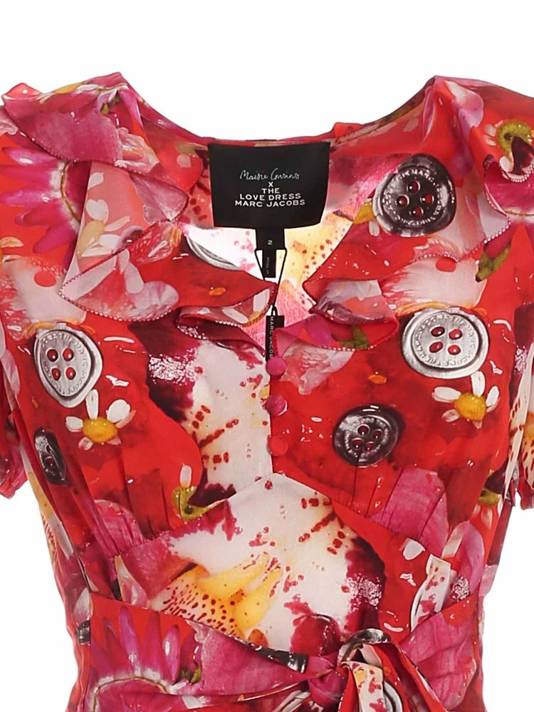 Marc Jacobs Floral Print Knee Length Dress Women, Multi 3 Marc Jacobs Floral Print Knee Length Dress Women, Multi - Image 3