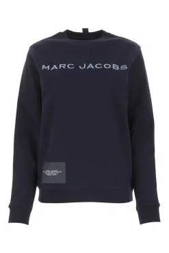 ( New Season ) Marc Jacobs Logo Printed Sweatshirt Women, Blue