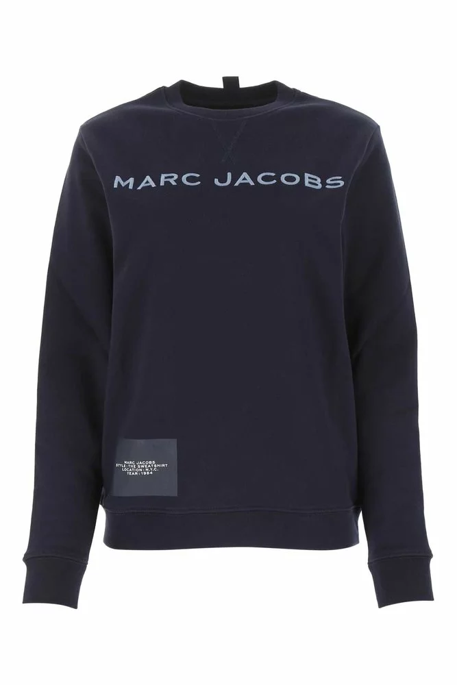 ( New Season ) Marc Jacobs Logo Printed Sweatshirt Women, Blue 1 ( New Season ) Marc Jacobs Logo Printed Sweatshirt Women, Blue