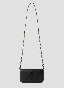 ( New Season ) Marc Jacobs The Hotshot Chain-Link Crossbody Bag Women, Black