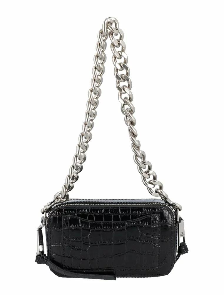 ( New Season ) Marc Jacobs Snapshot Embossed Chain Link Shoulder Bag Women, Black 2 ( New Season ) Marc Jacobs Snapshot Embossed Chain Link Shoulder Bag Women, Black - Image 2