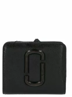 ( New Season ) Marc Jacobs The Snapshot DTM Mini Compact Wallet Women, Black