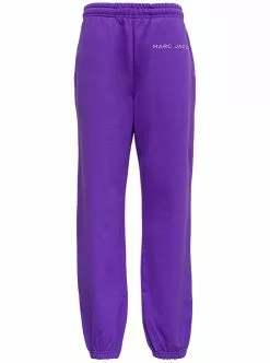 ( New Season ) Marc Jacobs Logo Embroidered Sweatpants Women, Purple