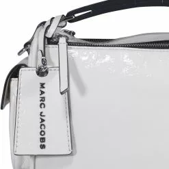 ( New Season ) Marc Jacobs Logo Plaque Zip-Up Tote Bag Women, White -Marc Jacobs Store bfb39b86f78c8d09252f5749e4af7ef4