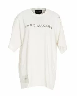 ( New Season ) Marc Jacobs Logo Print Crewneck T-Shirt Women, White