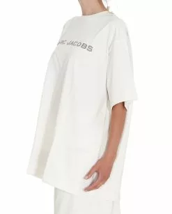 ( New Season ) Marc Jacobs Logo Print Crewneck T-Shirt Women, White -Marc Jacobs Store c818b9ca0f150c707b314ff9c7a23dde