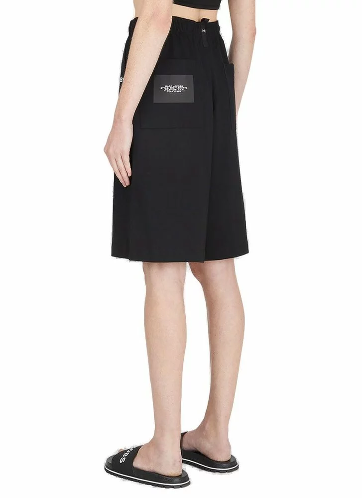( New Season ) Marc Jacobs Logo Embroidered Shorts Women, Black 2 ( New Season ) Marc Jacobs Logo Embroidered Shorts Women, Black - Image 2