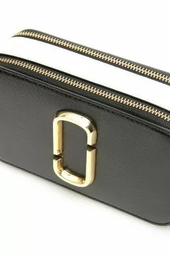 ( New Season ) Marc Jacobs The Logo Strap Snapshot Camera Bag Women, Black -Marc Jacobs Store cf1275298fbb77c2c094711d0d20abf9