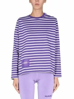 ( New Season ) Marc Jacobs Striped Long-Sleeve T-Shirt Women, Multi