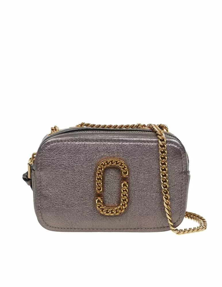 ( New Season ) Marc Jacobs Logo Plaque Chained Crossbody Bag Women, Brown 1 ( New Season ) Marc Jacobs Logo Plaque Chained Crossbody Bag Women, Brown