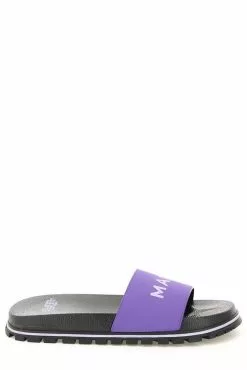 ( New Season ) Marc Jacobs Logo Printed Slip-On Slides Women, Purple