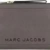 Marc Jacobs Logo Embossed Clutch Bag Women, Brown