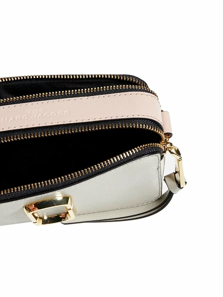 ( New Season ) Marc Jacobs The Logo Strap Snapshot Crossbody Bag Women, White 5 ( New Season ) Marc Jacobs The Logo Strap Snapshot Crossbody Bag Women, White - Image 5