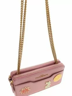 Marc Jacobs Badge Chain Crossbody Bag Women, Pink -Marc Jacobs Store ea05fb6572492b56294a0edd4539f443