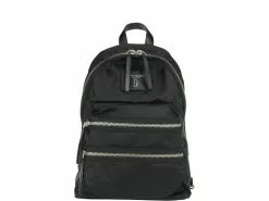 ( New Season ) Marc Jacobs Logo Patch Zip-Up Backpack Women, Black