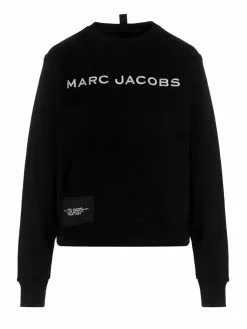 ( New Season ) Marc Jacobs Logo Printed Sweatshirt Women, Black